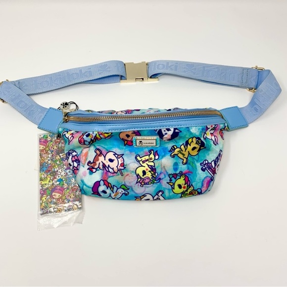 ❤️ Tokidoki Watercolor Paradise Unicorno Rainbow Fanny Pack Waist Belt Bag - Picture 3 of 16